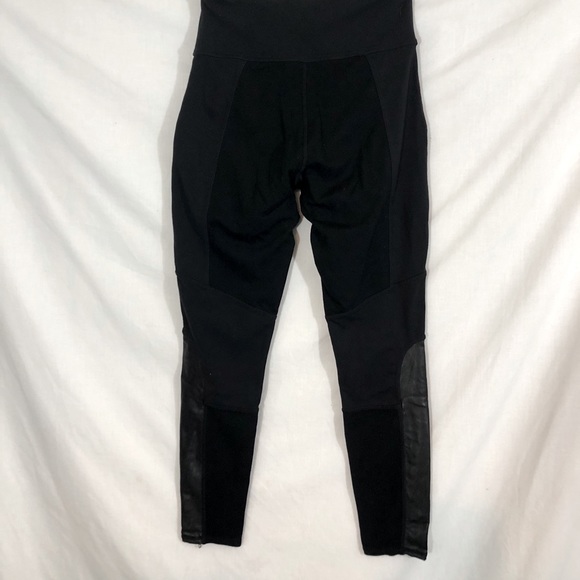 Athleta Ponte Luxe Leggings Black Faux Leather Sm - Picture 7 of 11